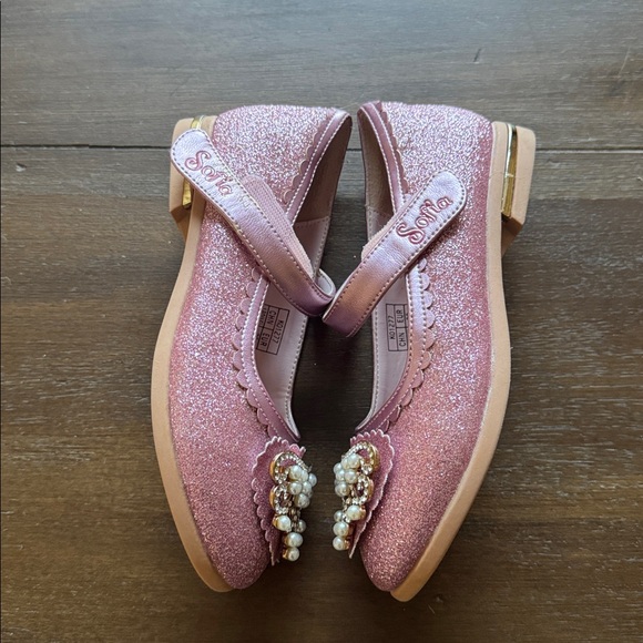 Sz EU29 (approx 13/1) Disney Princess Sofia the first glitter pearl crown shoes - Picture 7 of 11